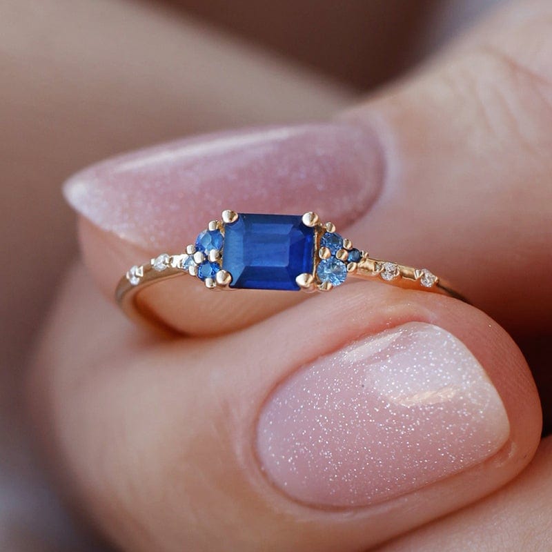 Starry Blue Sapphire Ring