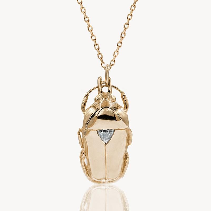 Diamond Scarab Necklace