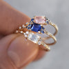 Starry East West Morganite Sapphire Ring