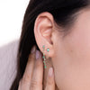 Starry Emerald Drop Earrings