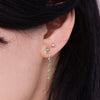 Starry Emerald Drop Earrings