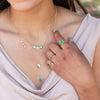 Pearl and Emerald Petal Necklace