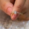 Starry Asscher Cut Diamond Engagement Ring