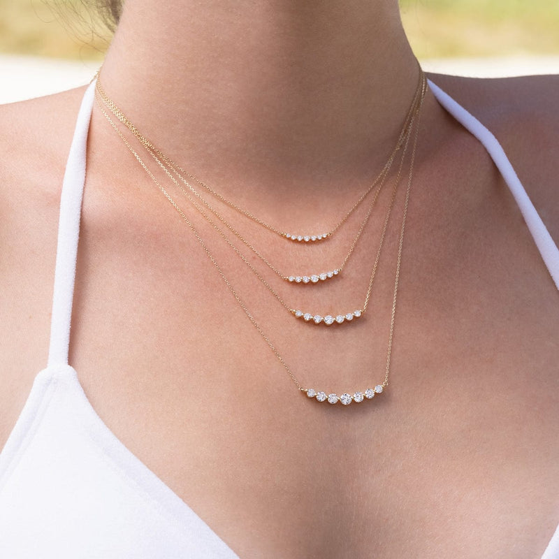 Floating Lab-Grown White Diamond Necklace