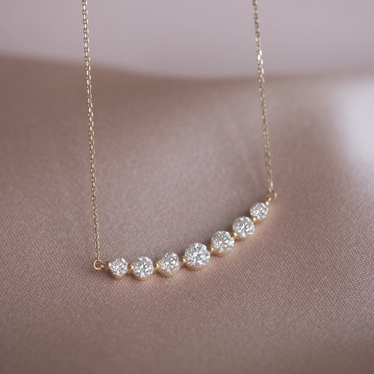 Floating Diamond (0.30ctw) Necklace Yellow Gold – Skibell Fine Jewelry