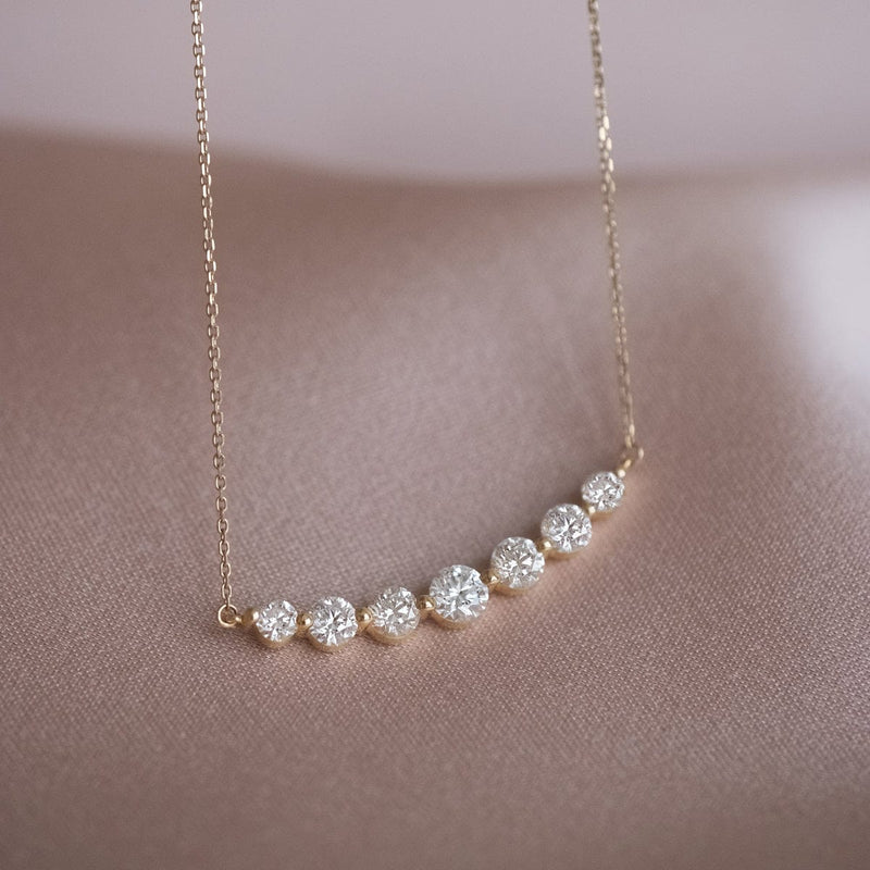 Floating Lab-Grown White Diamond Necklace