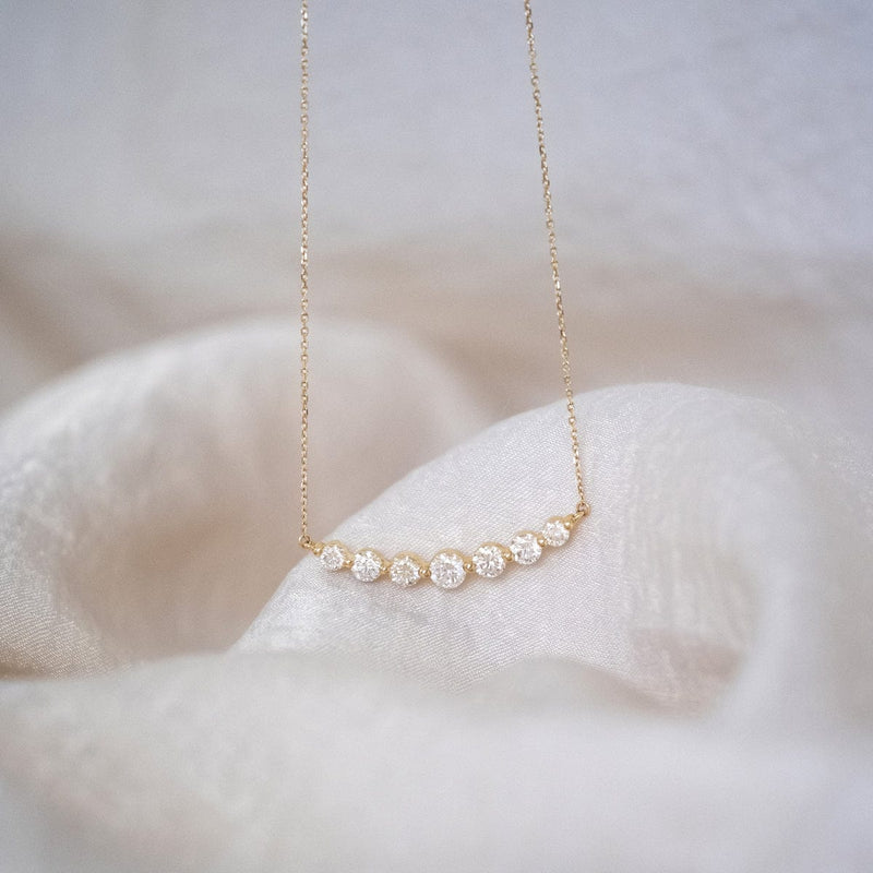 Floating Lab-Grown White Diamond Necklace