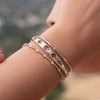 Pink Sapphire Diamond Sprinkle Hinge Bracelet