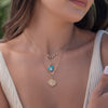 Trust Your Heart Carved Turquoise Charm