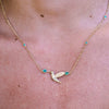 Emerald Hummingbird Necklace