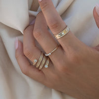 Diamond Beaded Wrap Ring