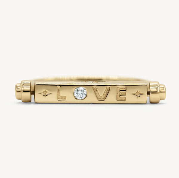 Show Your Love Engraved Narrow Flip Ring