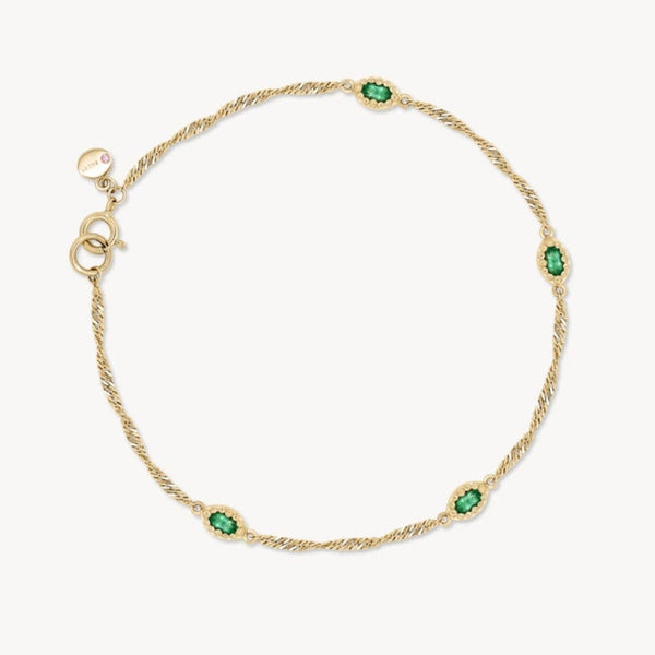Emerald Evil Eye Bracelet