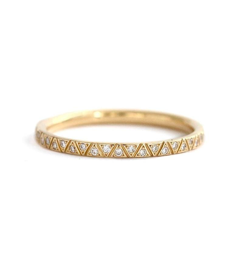 18k Geometric Diamond Eternity Band - LoveAudryRose.com