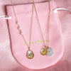 Pearl and Emerald Petal Necklace - LoveAudryRose.com
