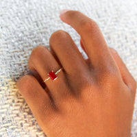 Large Starry Ruby Ring