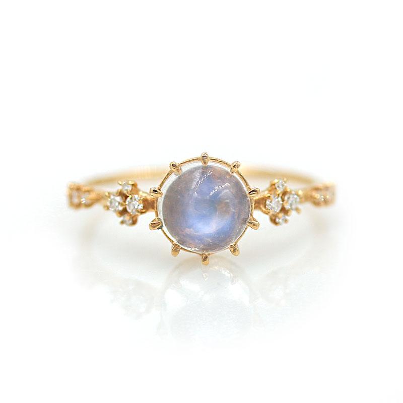 Twinkling Moonstone Oracle Ring - LoveAudryRose.com