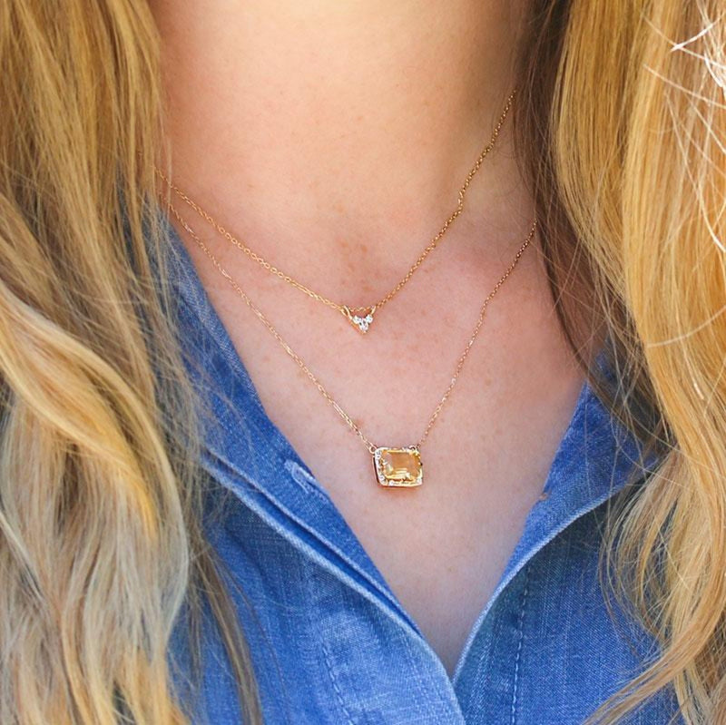 Starry Citrine Necklace - LoveAudryRose.com