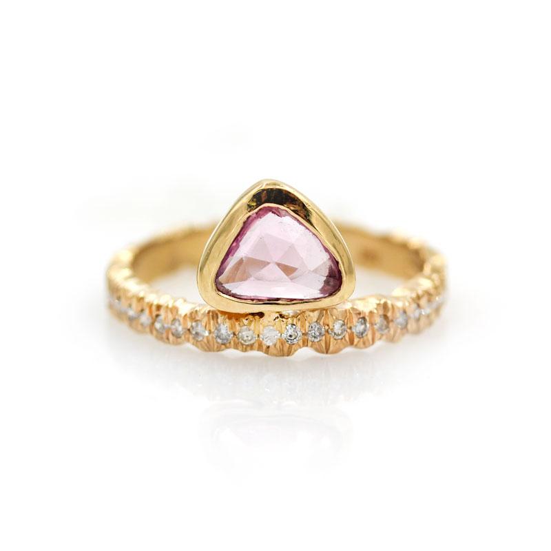 Pink Sapphire Cassiopeia Ring