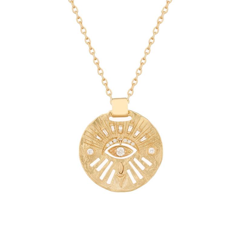 Diamond Dangling Anja Eye Necklace