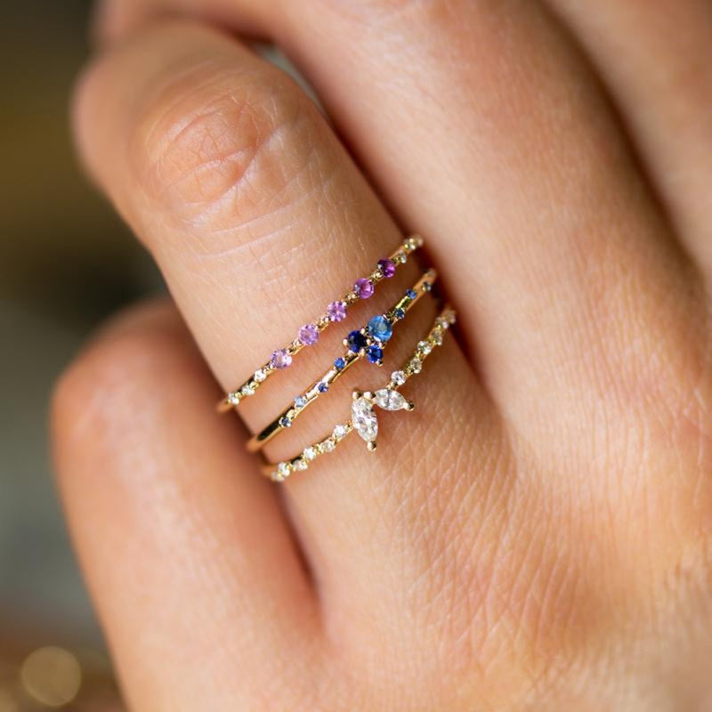 Starry Ocean Trio Ring