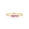 Pink Sapphire Trio Ring