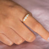Triple Pearl Diamond Ring