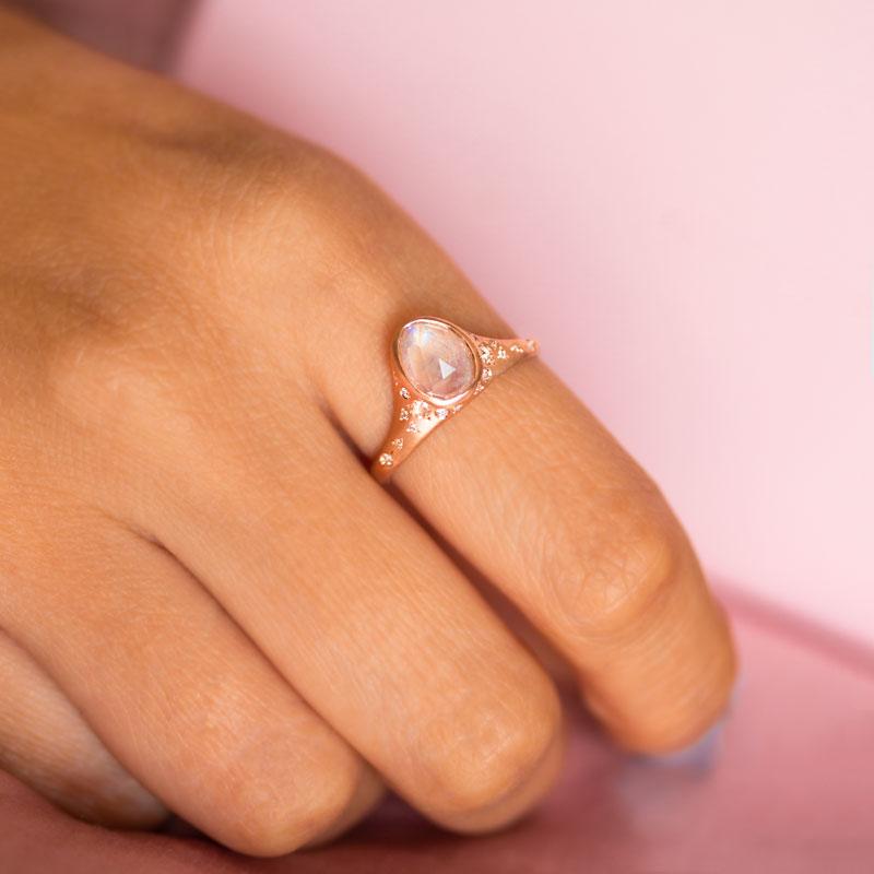 Illuminating Moonstone Ring