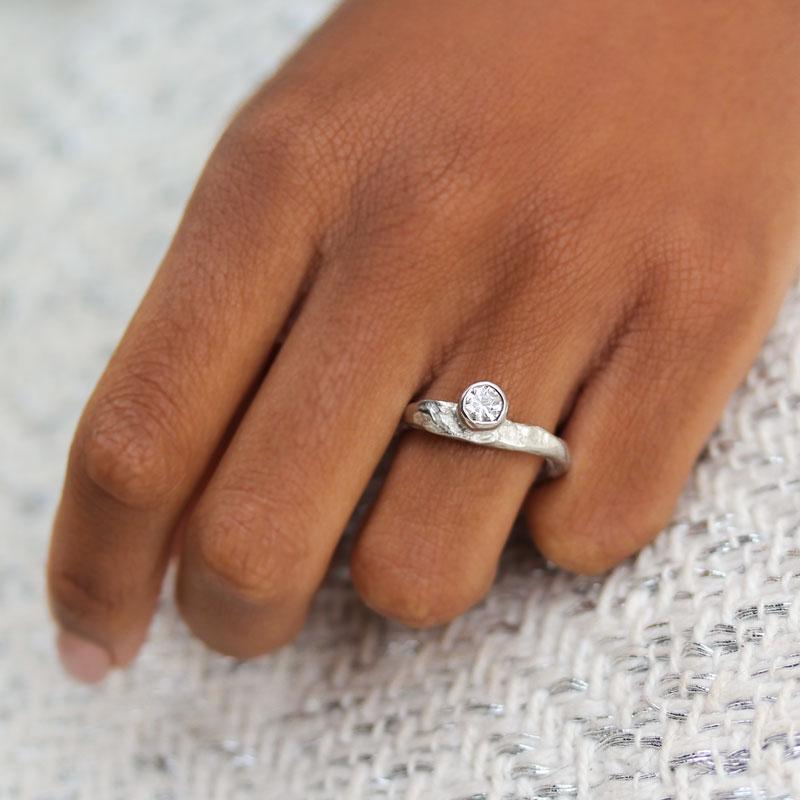 Platinum Diamond Stone Solitaire