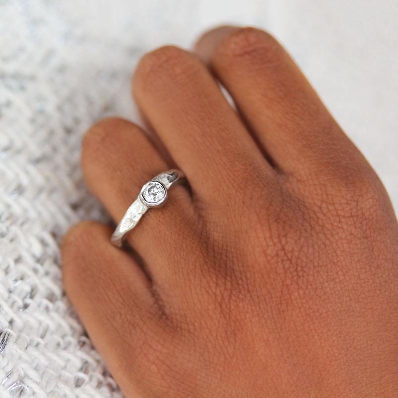 Platinum Diamond Stone Solitaire