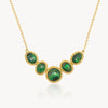 Five Stone Emerald Canopy Necklace - OOAK
