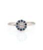 Blue Sapphire and Diamond Circle Ring - LoveAudryRose.com