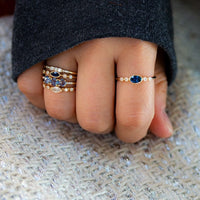 Ceylon Sapphire Dew Ring - LoveAudryRose.com