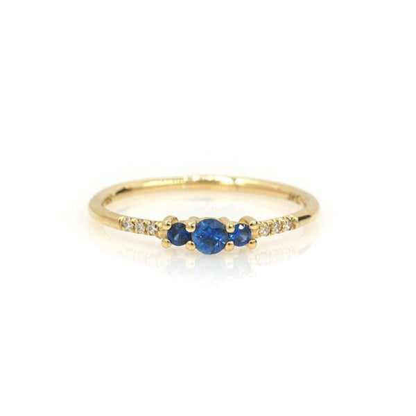 Sapphire Diamond Equilibrium Ring - LoveAudryRose.com