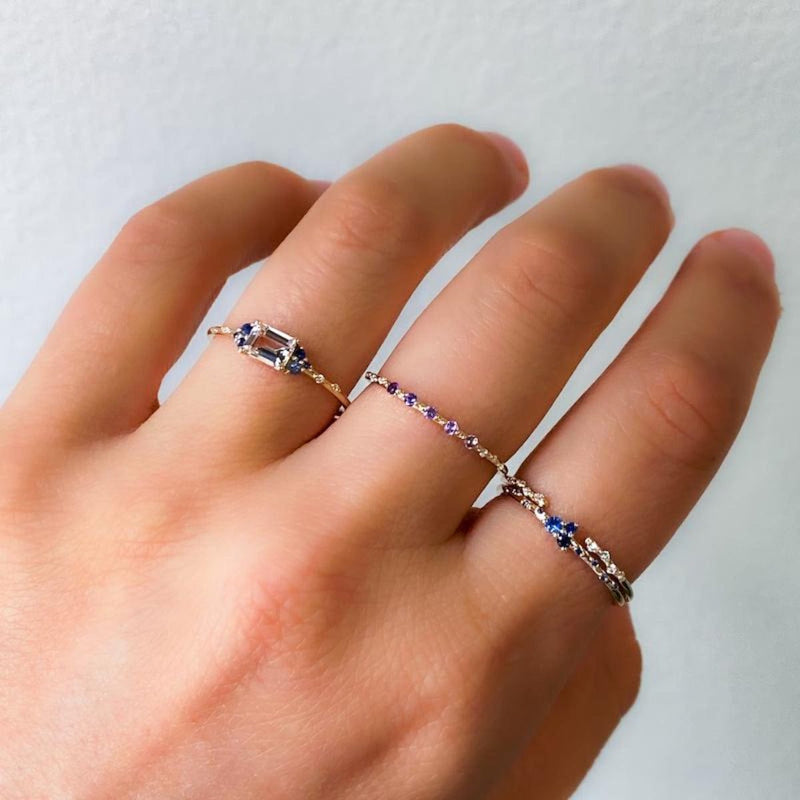 Starry Amethyst Ombré Band