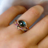 Lei of Sapphires Arch Ring