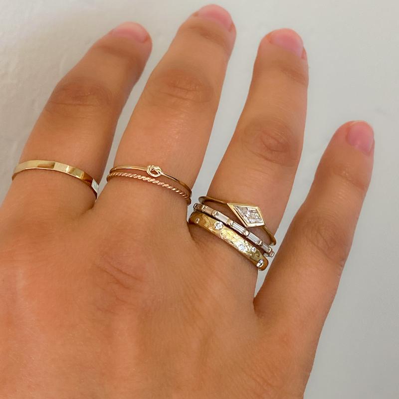 Twist Ring in 14k Yellow Gold, 14k Rose Gold, 925 Sterling Silver | Audry  Rose