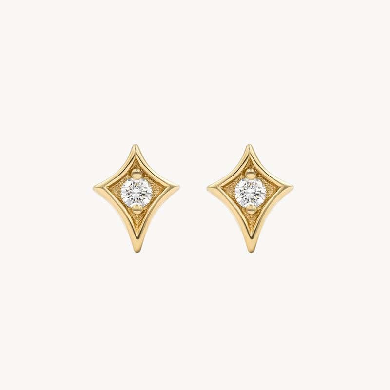 Wing design top delicate drop diamond earrings – Krombholz