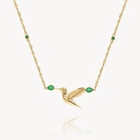 Emerald Hummingbird Necklace
