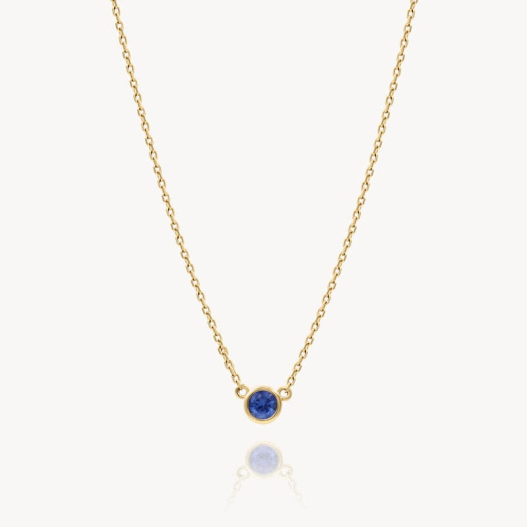 Sapphire Bezel Necklace