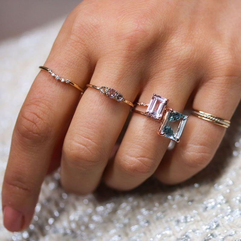 Starry Morganite Ring - LoveAudryRose.com