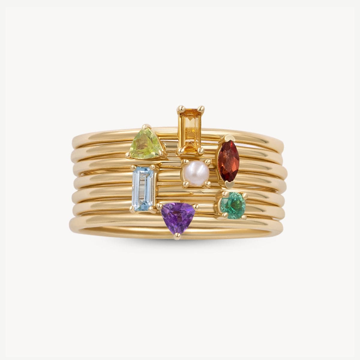 Gold Birthstone Stacking Ring – LE Jewelry Designs