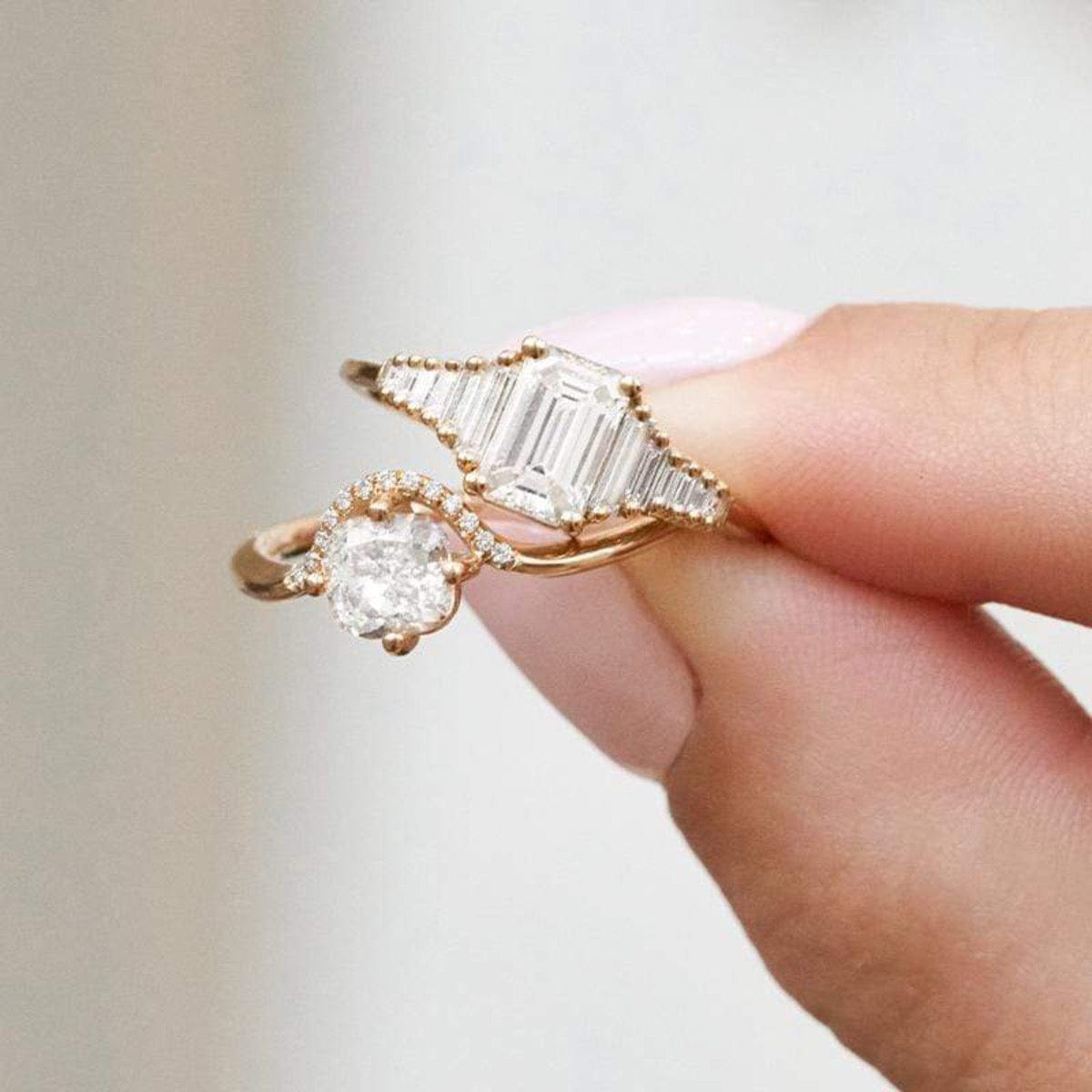 Cushion Diamond Crown Ring