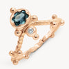 Ceylon Sapphire Diamond Tiara Ring