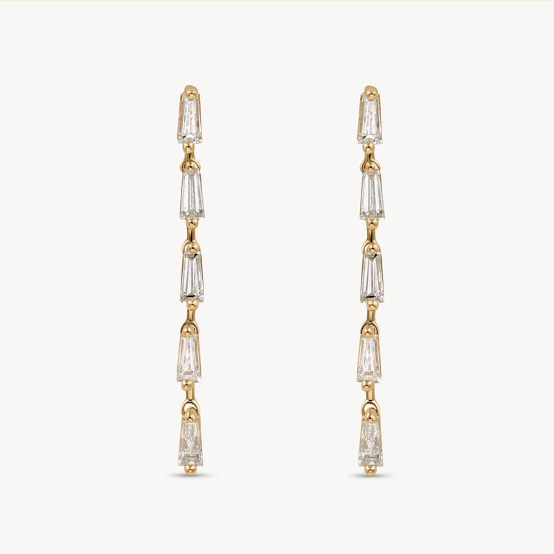 Tapered Baguette Drop Earrings