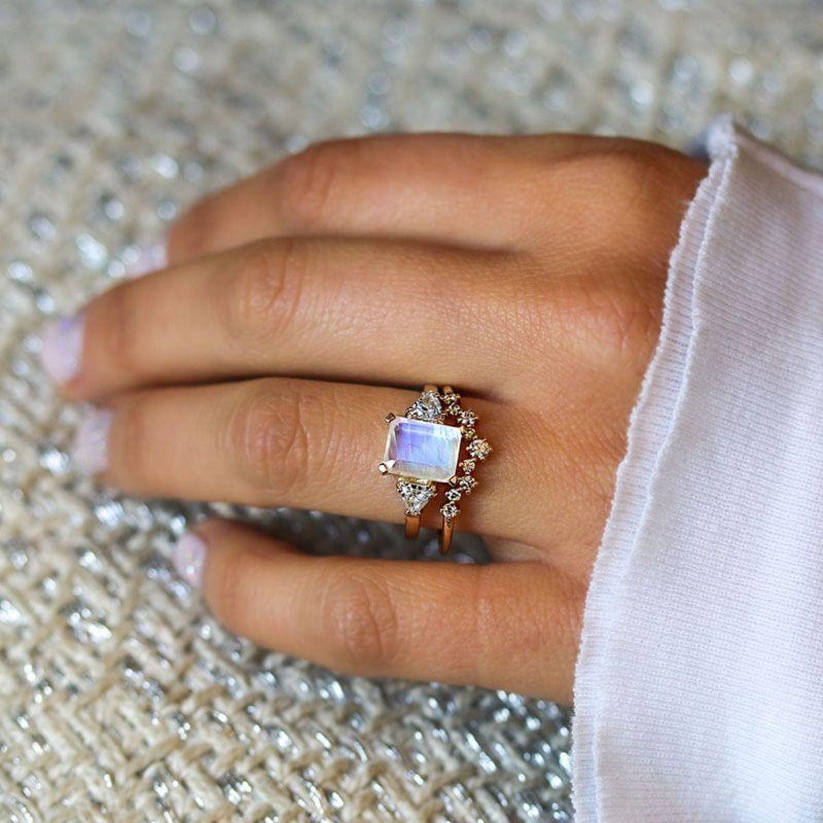 Moonstone Sapphire Muse Ring - LoveAudryRose.com