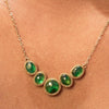 Five Stone Emerald Canopy Necklace - OOAK