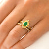 18k Emerald Venise Frame Ring