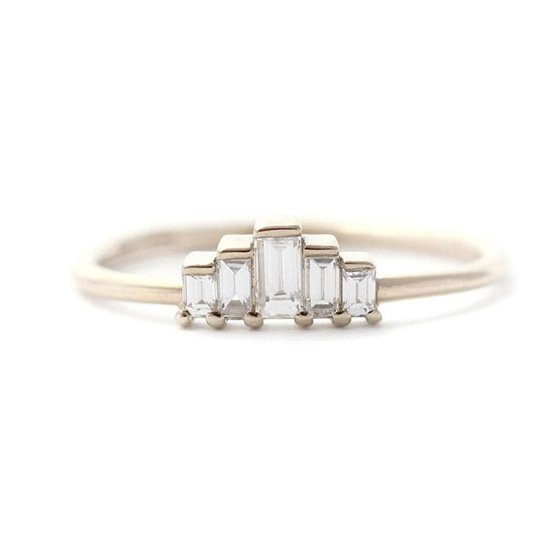 Gradient Baguette Diamond Ring