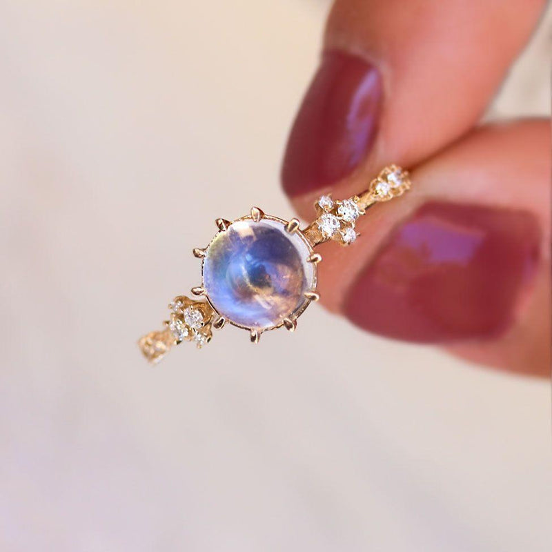 Twinkling Moonstone Oracle Ring - LoveAudryRose.com